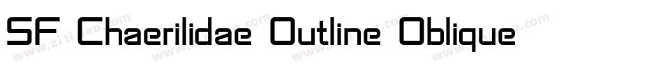 SF Chaerilidae Outline Oblique字体转换